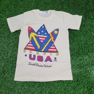 Vintage 1988 Surfer Shirt XS 16x25 South-Padre Island USA